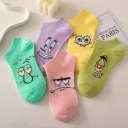 Sponge Bob Collection – 5-Pack Fun Character Ankle Socks