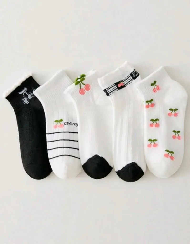 Cherry Collection – 5-Pack Women’s Ankle Socks