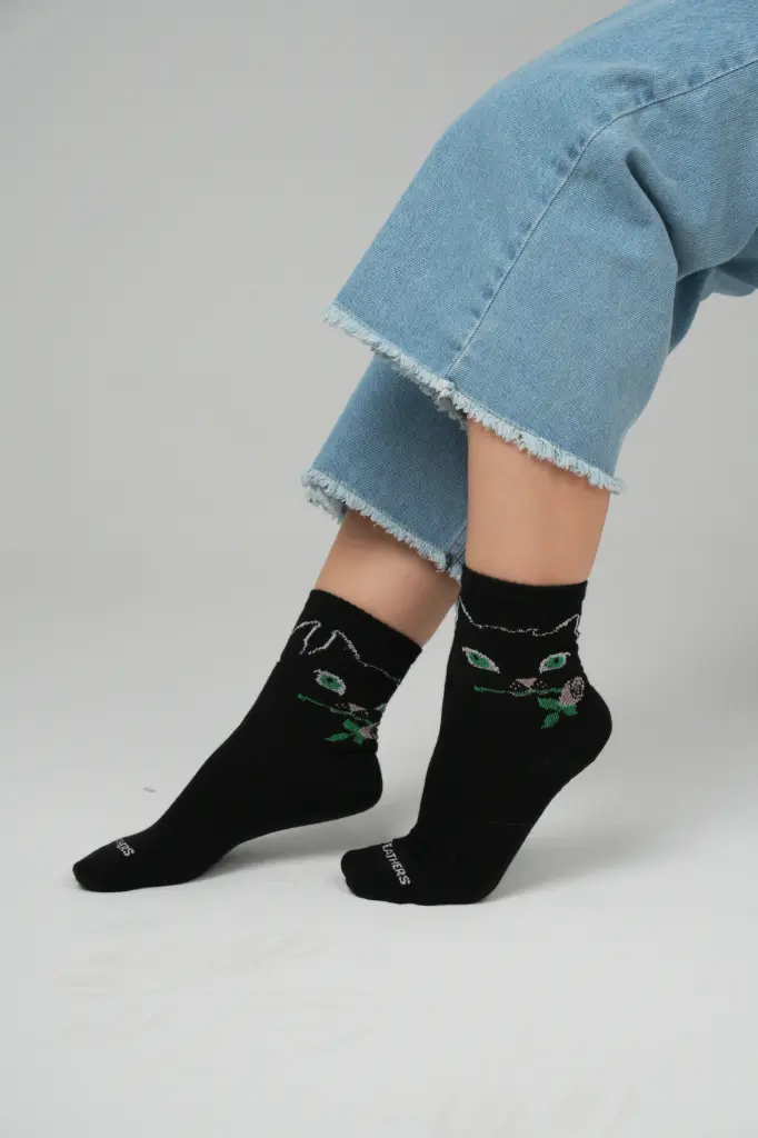 Black Cat - Women - High Ankle