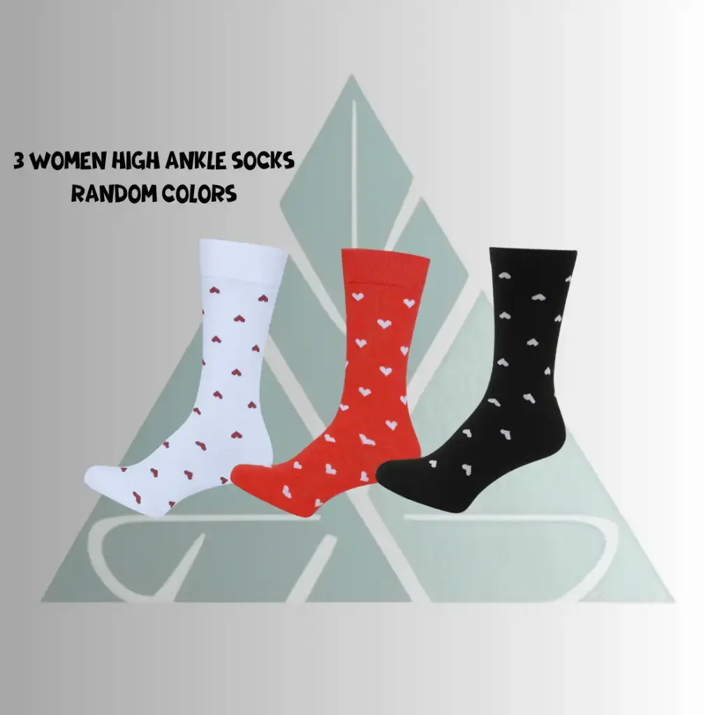 Women High Ankle Socks - Pack of 3
