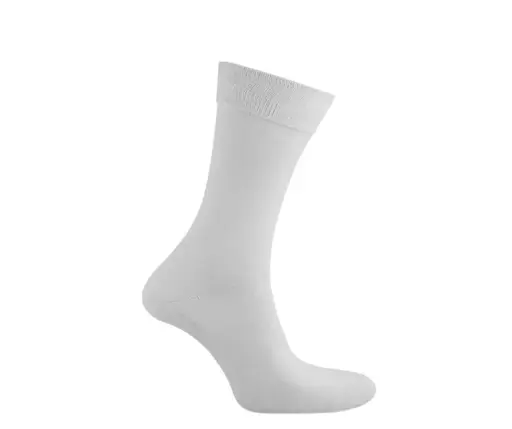 [3FES1-5] Men Long Socks - White