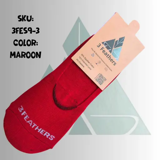 [3FES9-3] Women Invisible Socks - Maroon
