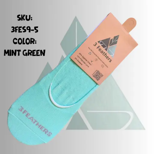 [3FES9-5] Women Invisible Socks - Mint Green