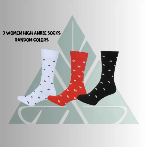 Women High Ankle Socks - Pack of 3